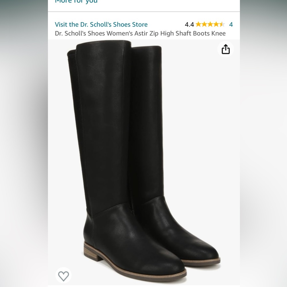 Dr. Scholl's Shoes Women's Astir Zip High Shaft Boots Knee - size 7